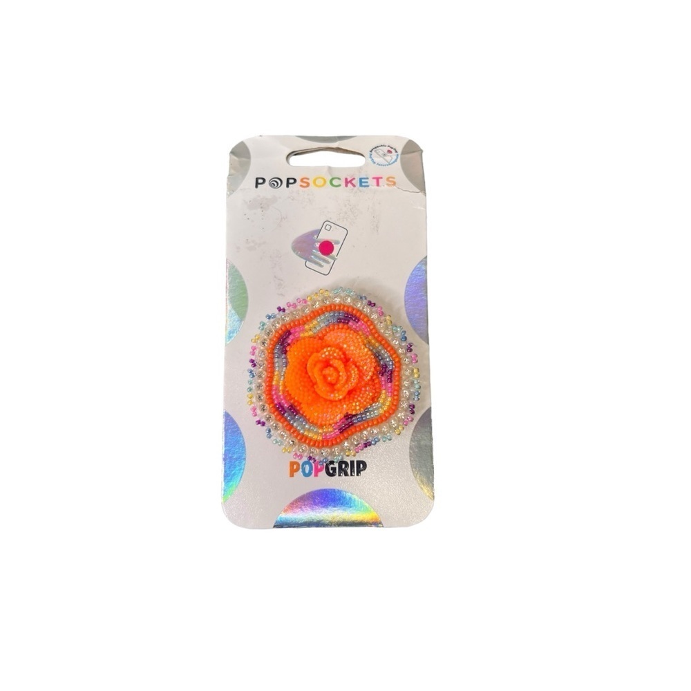 Popsocket Hand Beaded 3D Floral Rose